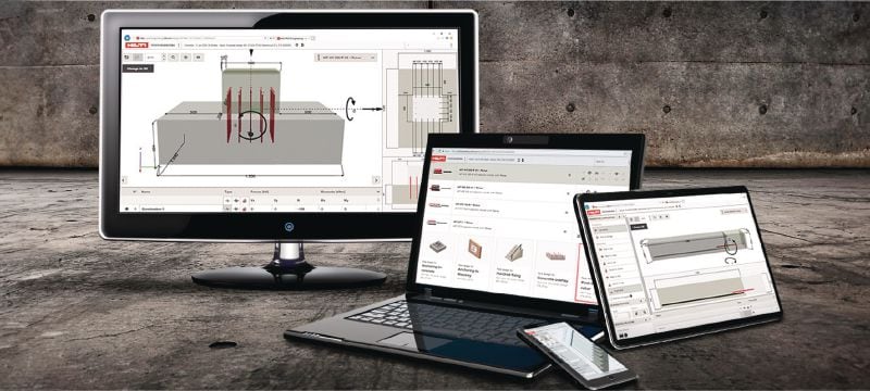 PROFIS Engineering Suite structural design software Structural engineering anchor design software with codes and approvals, Component Based Finite Element Method calculations, and a variety of fastening methods Applications 1